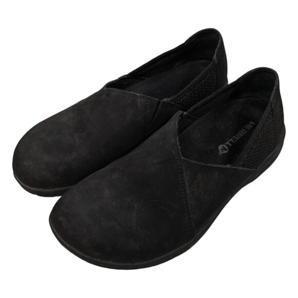 Merrell Encore Kassie Sport Moc Shoes Womens Black Leather Slip On J94564 Size 6 - Picture 6 of 12